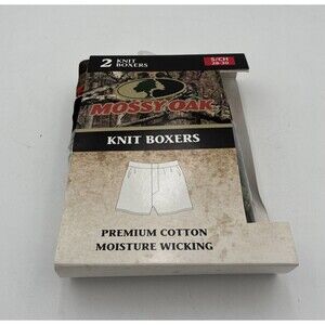 Mossy Oak Men's 2 Knit Boxers Underwear Premium Cotton S/CH 28-30